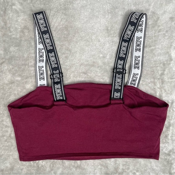 Pink Victoria's Secret Unlined Bralette with Logo Straps Size M - Picture 2 of 7